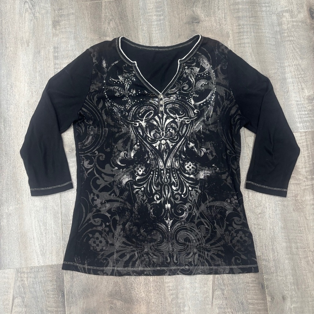 affliction style 1/3 sleeve